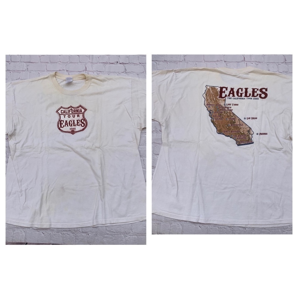 Y2K The Eagles 2005 California Tour double sided band tee shirt size XXL